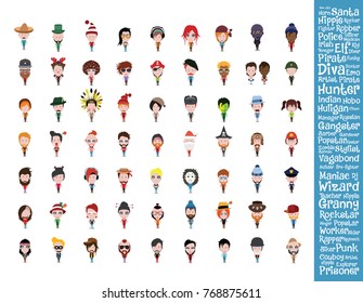 Set of figure avatars