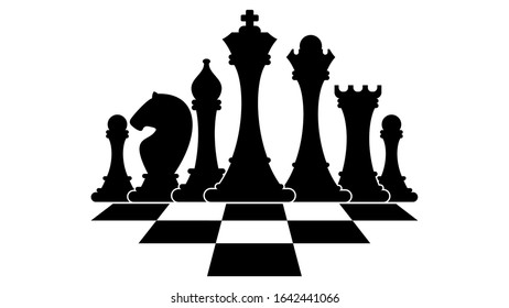 Set Figures Chess King Queen Rook Stock Vector (Royalty Free ...