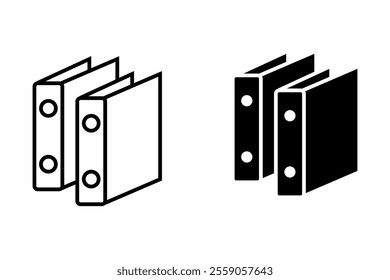 Set of file folder icons. Documents in folder, data folder. Standing folder symbol, file document archive icon vector Illustration on white background