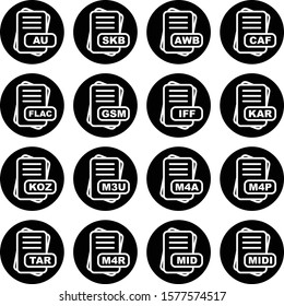 Set Of File Format 16 Icons
