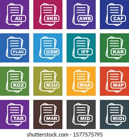 Set Of File Format 16 Icons
