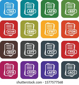 Set Of File Format 16 Icons
