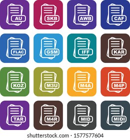 Set Of File Format 16 Icons
