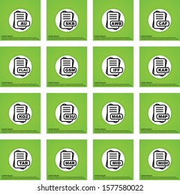 Set Of File Format 16 Icons
