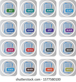 Set Of File Format 16 Icons
