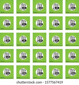 Set Of File Format 25 Icons
