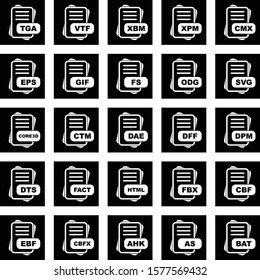 Set Of File Format 25 Icons
