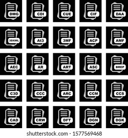 Set Of File Format 25 Icons
