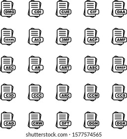 Set Of File Format 25 Icons
