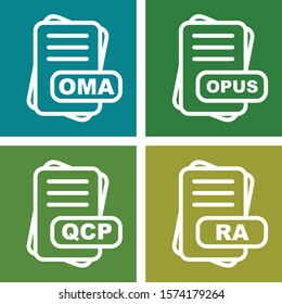 Set Of File Format 4 Icons
