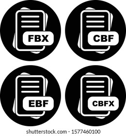 Set Of File Format 4 Icons
