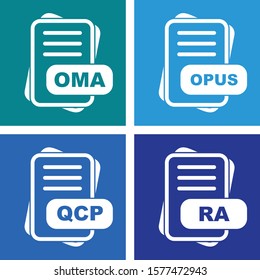 Set Of File Format 4 Icons
