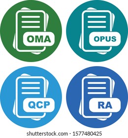Set Of File Format 4 Icons
