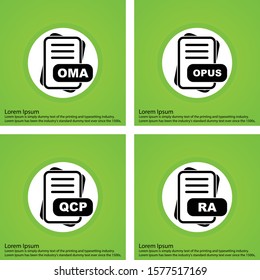Set Of File Format 4 Icons
