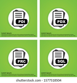 Set Of File Format 4 Icons
