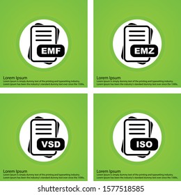 Set Of File Format 4 Icons
