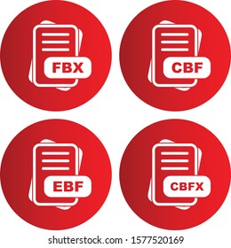 Set Of File Format 4 Icons
