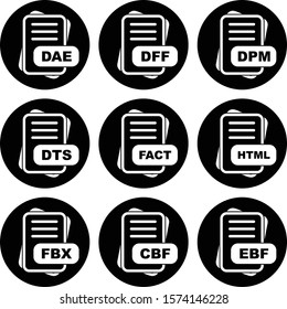 Set Of File Format 9 Icons
