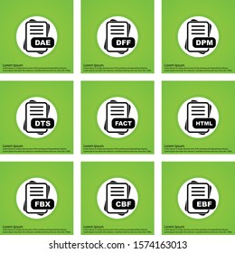 Set Of File Format 9 Icons
