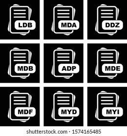 Set Of File Format 9 Icons
