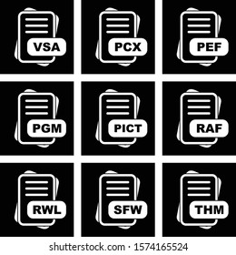 Set Of File Format 9 Icons
