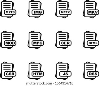  Set Of File Format Icons
