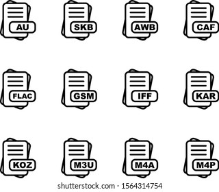  Set Of File Format Icons
