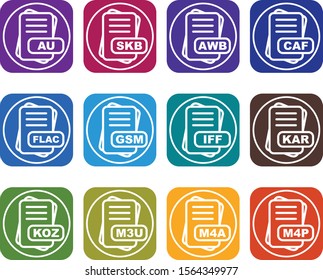  Set Of File Format Icons
