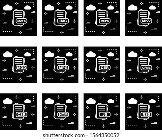  Set Of File Format Icons
