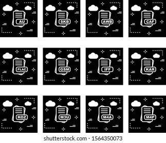  Set Of File Format Icons
