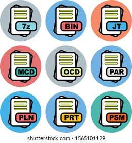 Set Of File Format Icons
