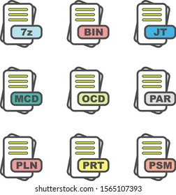 Set Of File Format Icons
