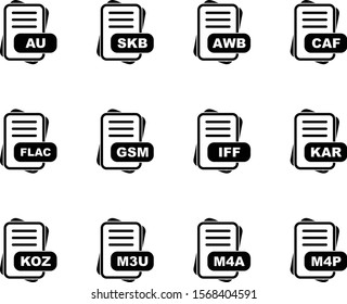  Set Of File Format Icons
