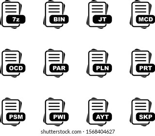 Set Of File Format Icons
