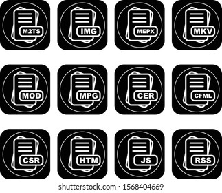  Set Of File Format Icons
