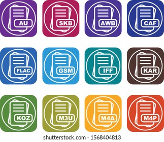  Set Of File Format Icons
