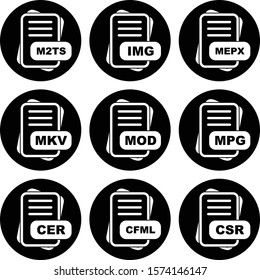  Set Of File Format Icons
