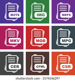  Set Of File Format Icons
