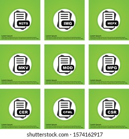  Set Of File Format Icons
