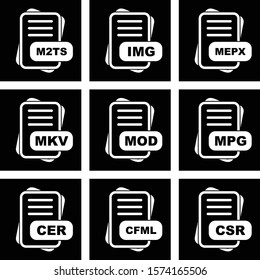  Set Of File Format Icons
