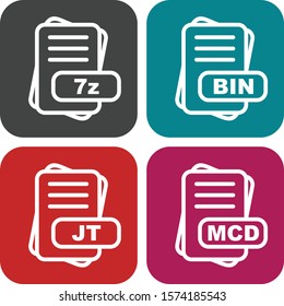 Set Of File Format Icons
