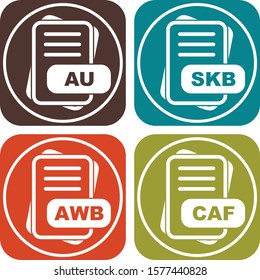 Set Of File Format Icons
