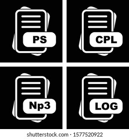  Set Of File Format Icons
