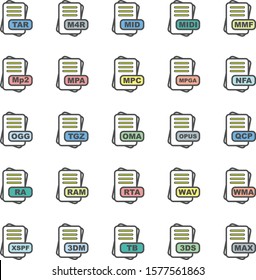 Set Of File Format Icons
