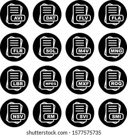  Set Of File Format Icons
