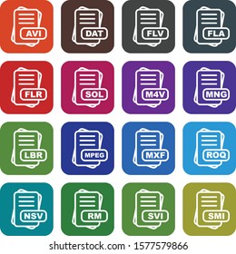  Set Of File Format Icons
