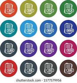  Set Of File Format Icons
