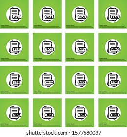  Set Of File Format Icons
