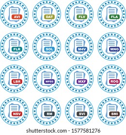  Set Of File Format Icons
