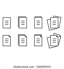 Set of file icons. Vector illustration in flat design